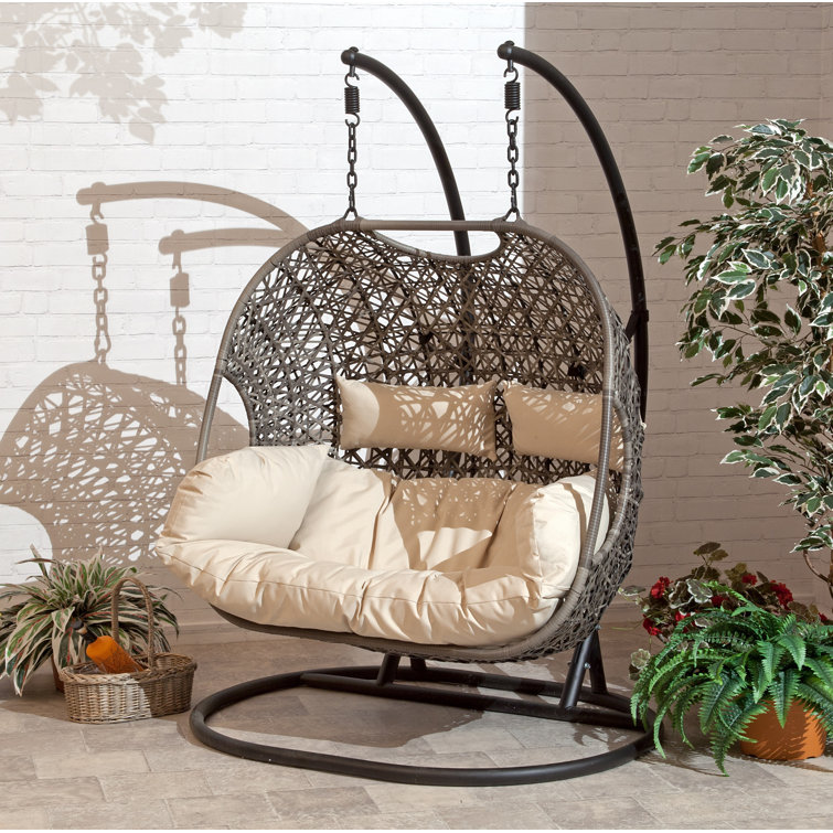 Bungalow Rose Gurganus Cocoon Patio Chair with Cushions Reviews